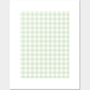 Sage gingham Posters and Art